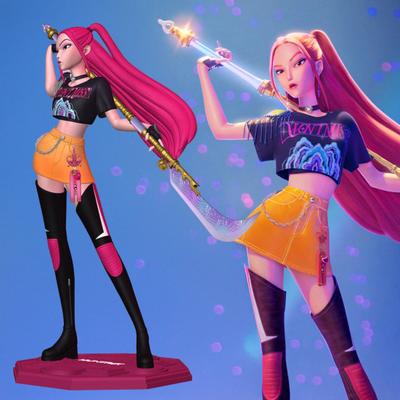 K-pop Охотник Фигурка Вдохновленная Мультфильмом Мультяшная Девушка Фигурка Статуэтка Модель Украшение для Дома Офиса Книжной Полки Настольное Украшение Орнамент
