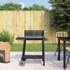 VidaXL Barbecue au charbon de bois avec roues noir acier 315386