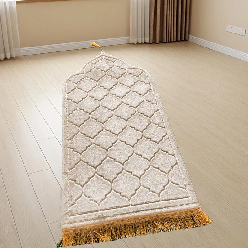 Irregular Embossed Flannel Prayer Mat - Thickened Short Pile Sponge Carpet