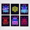 Welcome Gamer Text Quote Neon Light Art Poster No Game No Life Canvas Painting Modern Wall Picture for Living Room Home Decor