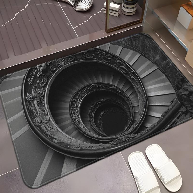 3D Стереоскопический Коврик для Пола, Ковер для Прихожей, Устойчивый к Грязи и Легкий в Уходе Коврик из Кристаллического Велюра