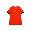 Contrast Color Logo Print Breathable Sports Short Sleeve T-Shirt Men Tops Red 704932-01