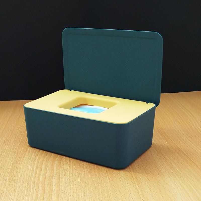 Бытовая настольная коробка для хранения детских влажных салфеток с герметичной крышкой