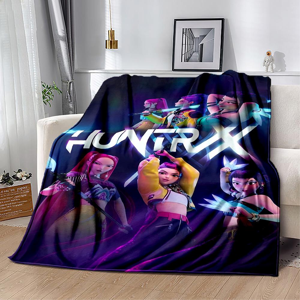1pc Demon Hunter Girls Colors blanket Soft and Warm for Sofa Office Camping Travel Livingroom Great Gift for Friends and Family Comfortable