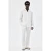 H M Linen Pants Regular Fit wHite
