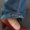Tassel Pearl Bow Brooch Detachable Fixed Clothes Pin Trouser Leg Decorative Brooch  Loose Jeans