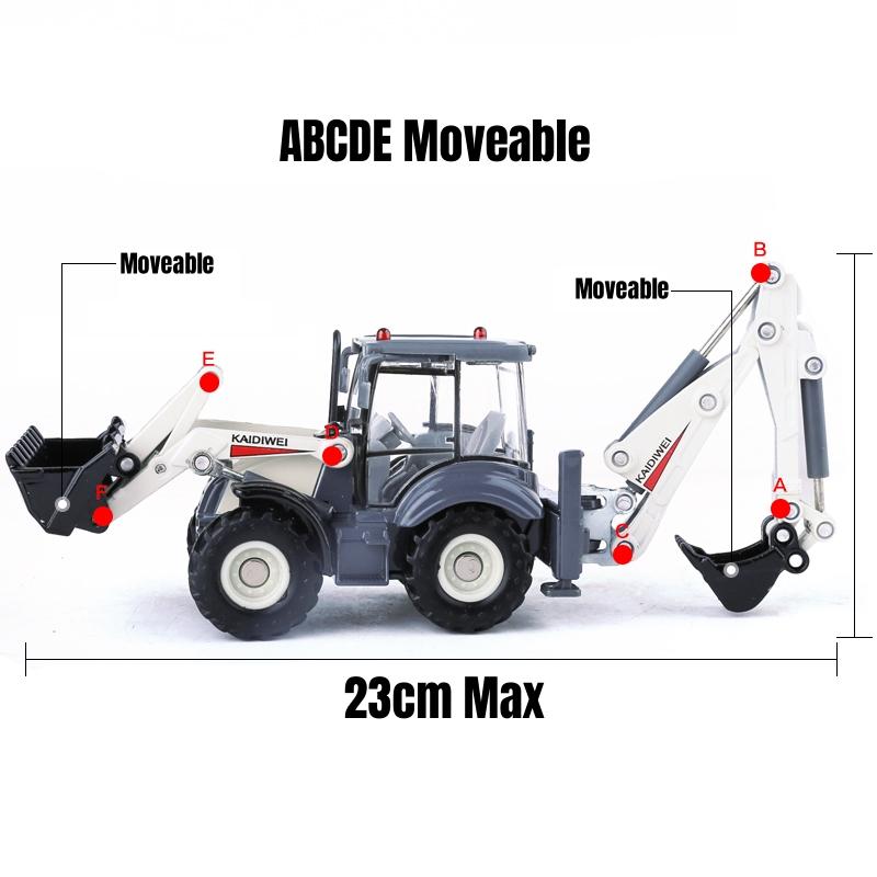 1/50 Погрузчик-экскаватор Самосвал Игрушечная машинка Литой металл Инженерная машина Модель Образовательная коллекция Подарок для детей