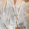 Pearl Hanfu Ruyi Pendant Ethnic Style Chinese Style Necklace Horse Face Skirt Necklace  Women