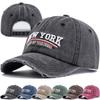Новая унисекс винтажная стираная хлопковая кепка с вышивкой New York, бейсболка для мужчин и женщин, ретро уличное искусство, уличная одежда, кепки для пап