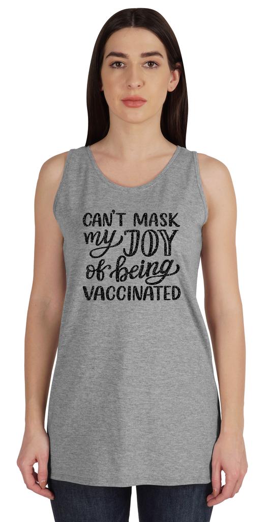 Inkmeso Can't Mask My Joy Of Being Vaccinated Women Pro-Vaccine Tank Top