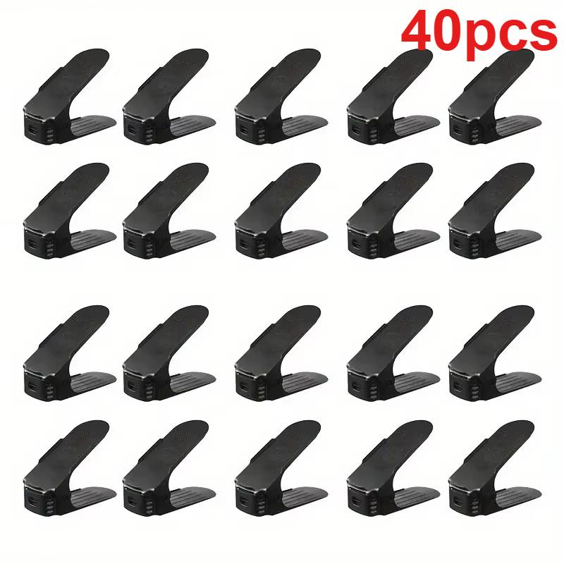 20/40pcs Adjustable Plastic Shoe Rack - Space-Saving Organizer for Hallway, Corridor, Living Room - Shoe Storage Solution |
