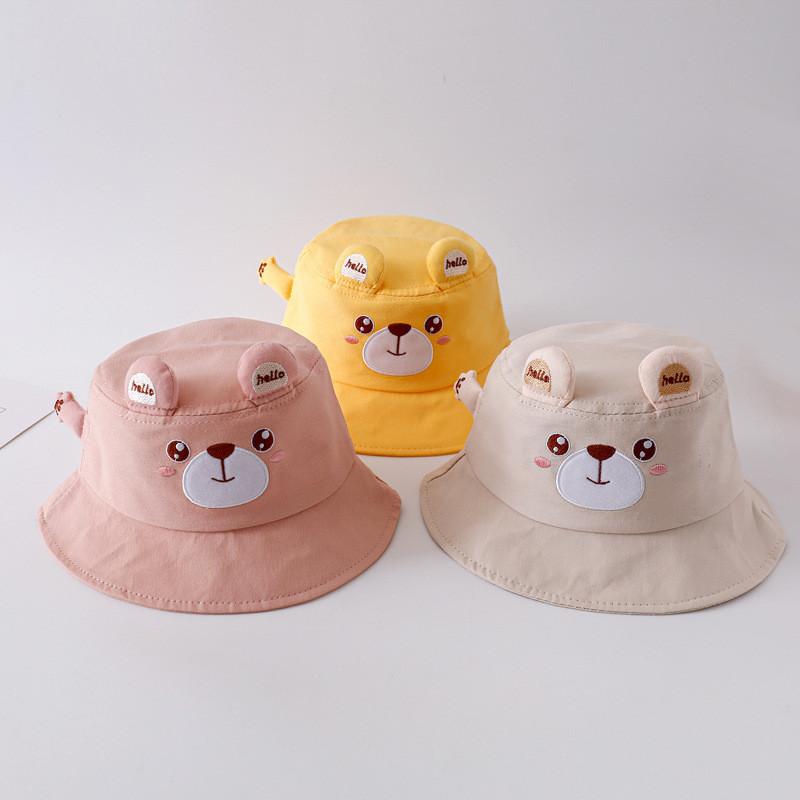 Cute Bear Bucket Hat For Baby Boys And Girls Spring Summer Sun Hat