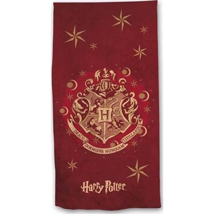 Drap de bain - Harry Potter - 70 x 140 cm - 100 % Coton - 290 Gsm - Rectangulaire