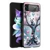 Baby Panda Hard PC Phone Case For Samsung Galaxy Z Flip 7 6 5 4 Black Cover For Galaxy Z Flip 3 Foldable Fundas Shell Capas Bags