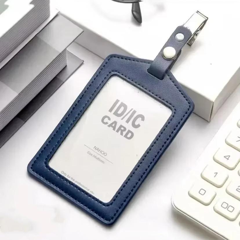 Горизонтальный вертикальный чехол для удостоверения личности из натуральной кожи для удостоверения личности медсестры, держатель для кредитной карты, держатель для бейджа, чехол для карты
