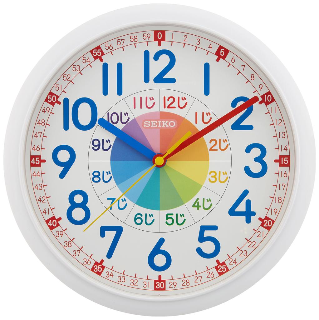 Seiko Clock Wall Clock Educational Analog White KX617W White