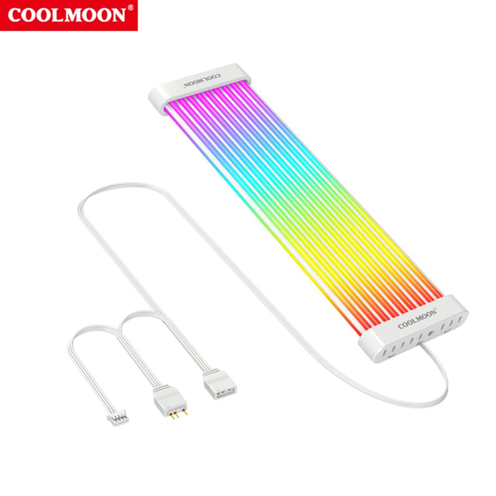 COOLMOON Glow Neon Cord 8Pin/24Pin ARGB LED Flexible Light Bar 5V Sync Replacement Multifunctional DIY Computer Accessories