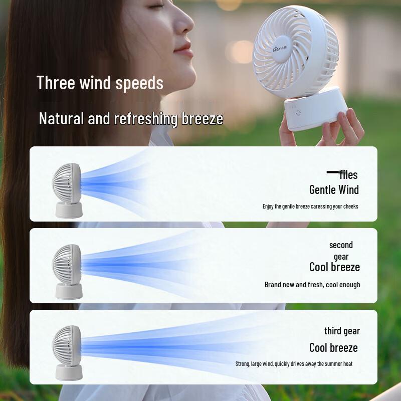 Bear USB Portable Desk Fan CN plug (adapter included)