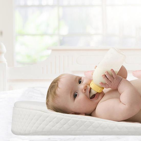 Дышащая пена с эффектом памяти, подушка для сна на танкетке для младенцев, полукруглая подушка на танкетке для головы, предотвращает плевание, подушка для грудного вскармливания новорожденного, поясница для беременных