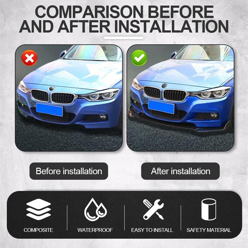 Регулируемый передний универсальный бампер из АБС-пластика, сепаратор для кузова, разделитель губ для BMW, Benz, Honda, For