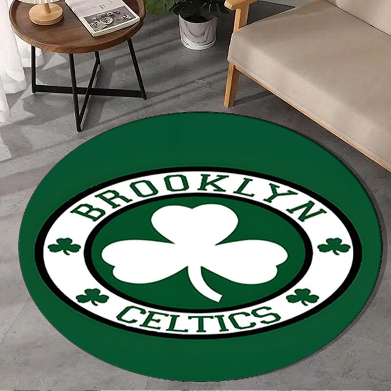 Boston Sports Icons Round Rug for Livingroom,Bedroom, Palyroom, Chair Rug, Area rug, Circle Carpet, Large Size Fan Christmas gift