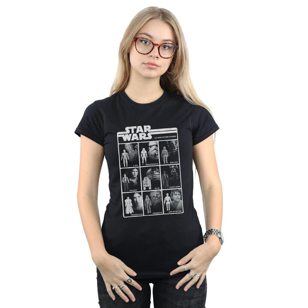 Star Wars Womens/Ladies Class Of Action Figures Cotton T-Shirt
