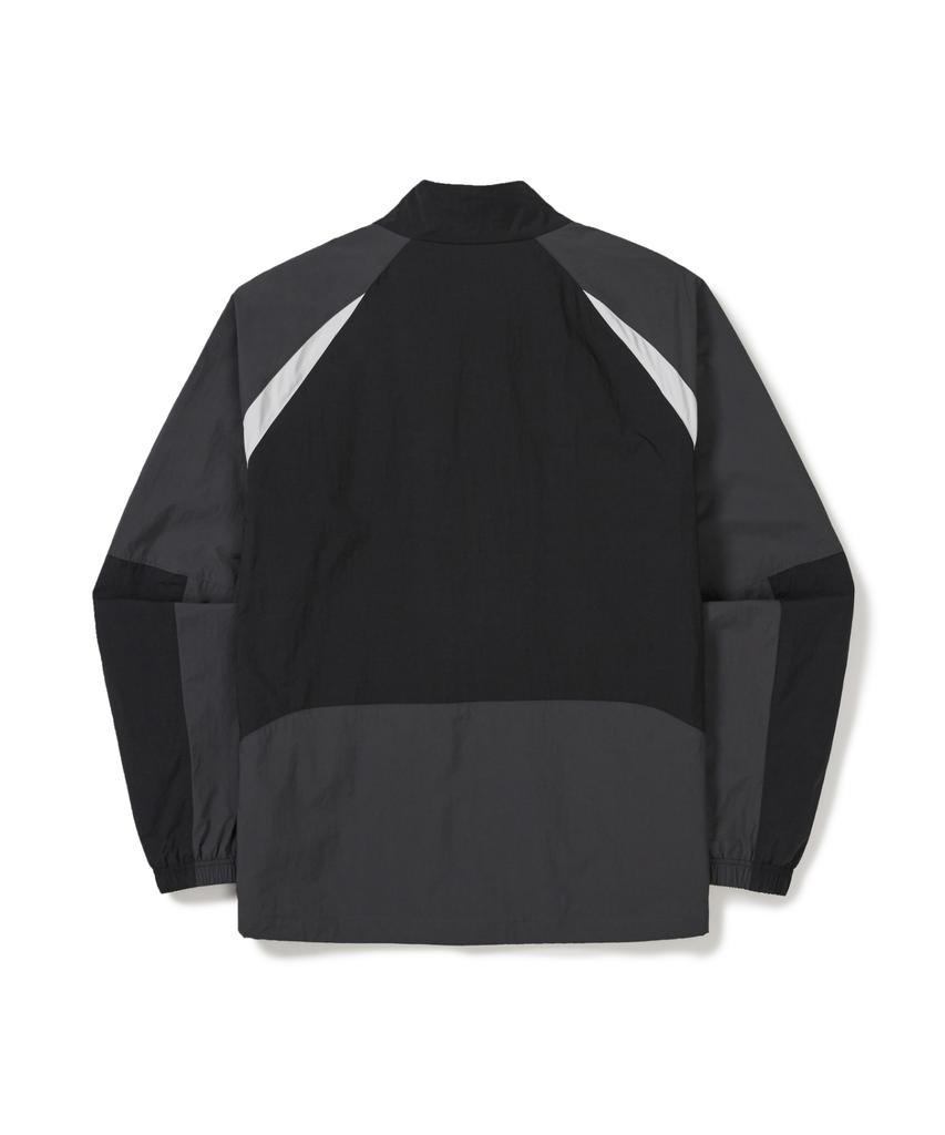Легкая ветровка Snowpeak Apparel из таслана с цветовыми блоками и воротником-стойкой (S26Smlwb58) Темно-серый