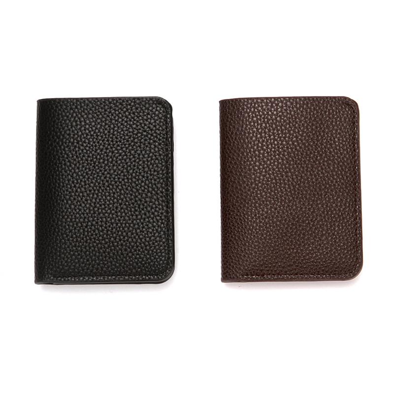 Fashion Pu Leather Men Wallet Mini Coin Purse Driver'S License Card Holder