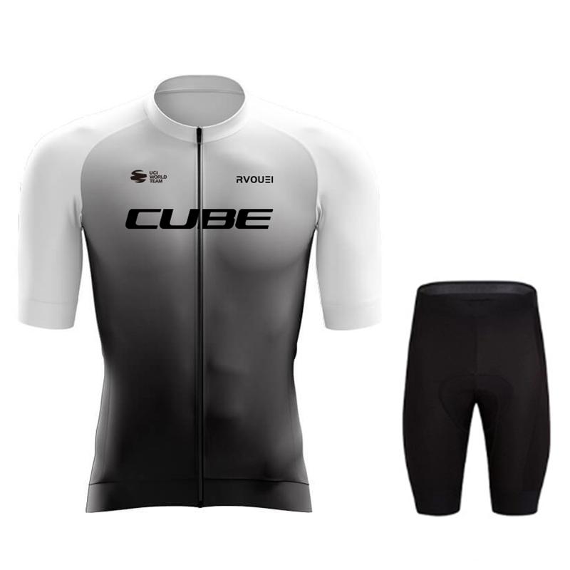 Cube Team Quick Drying Cycling Jersey SetSummer Breathable Cycling Suit Set 2026 Clothing MTB Bike Uniform Maillot Ropa Ciclismo Hombre Bicycle Suit