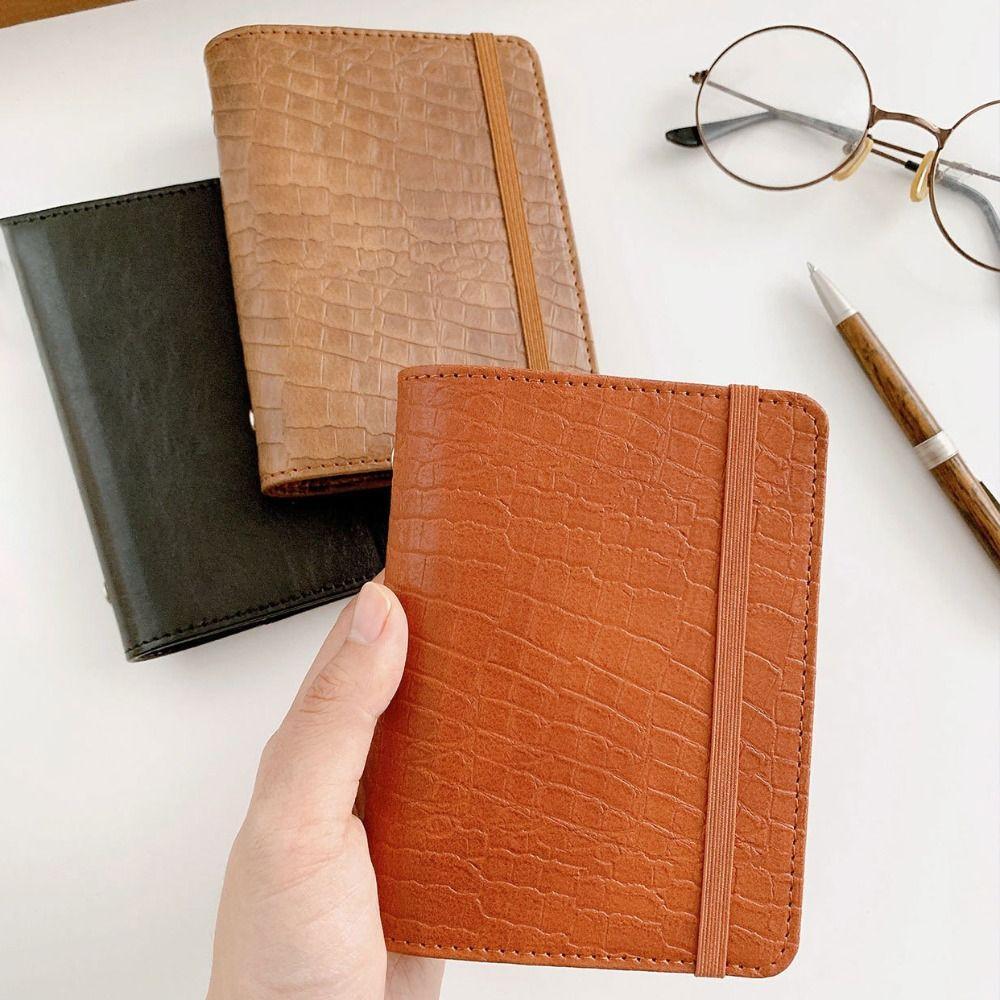 Портативный блокнот на кольцах Пустые листы Блокноты для заметок Креативный кожаный переплет Блокнот Офис