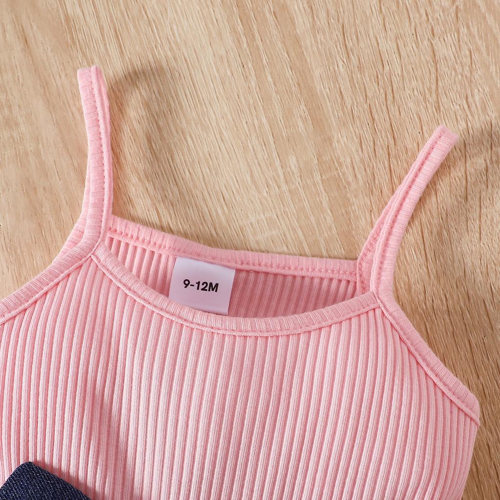 Милый костюм для девочки Летний костюм для девочки 6 месяцев-3 лет Джинсовая короткая куртка + сетчатая юбка-пачка на шее