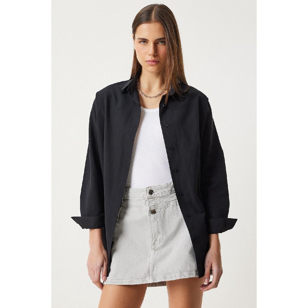 Базовая рубашка Oversize шоколадного цвета