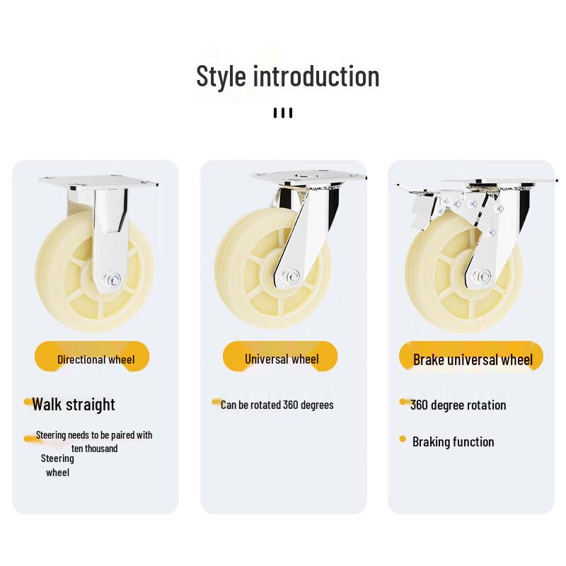 Industrial Light-Duty Nylon Caster Wheel
