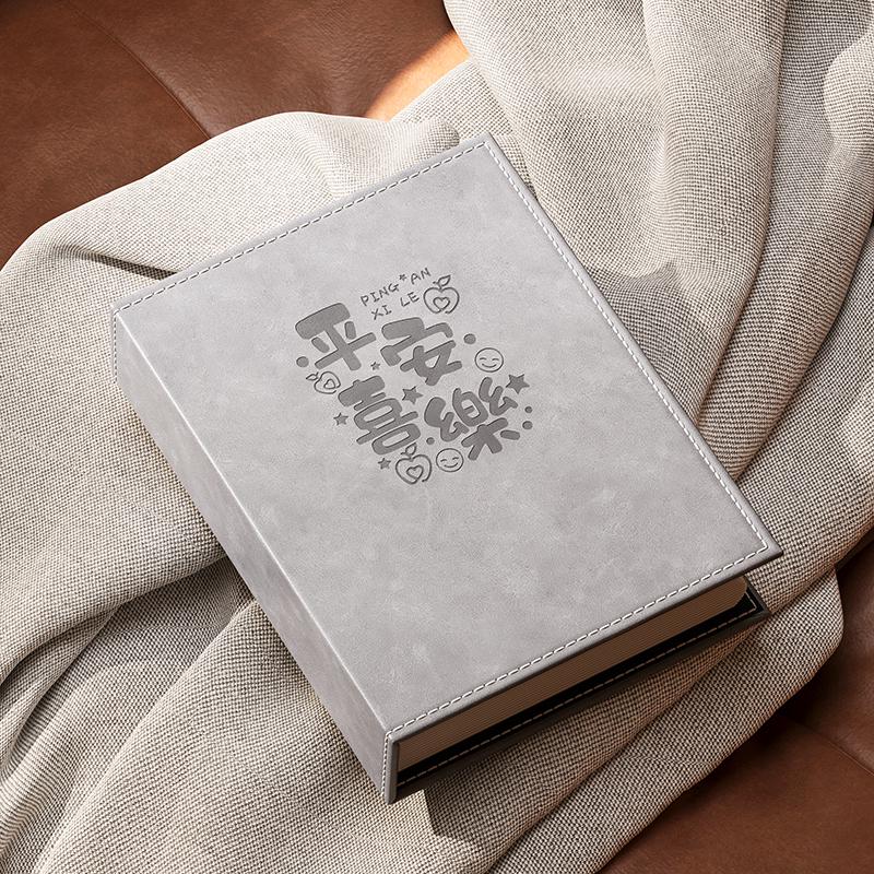 6-Inch Leather Slip-In Photo Album, Holds 5-Inch Photos, Commemorative Baby and Family Album, Large Capacity