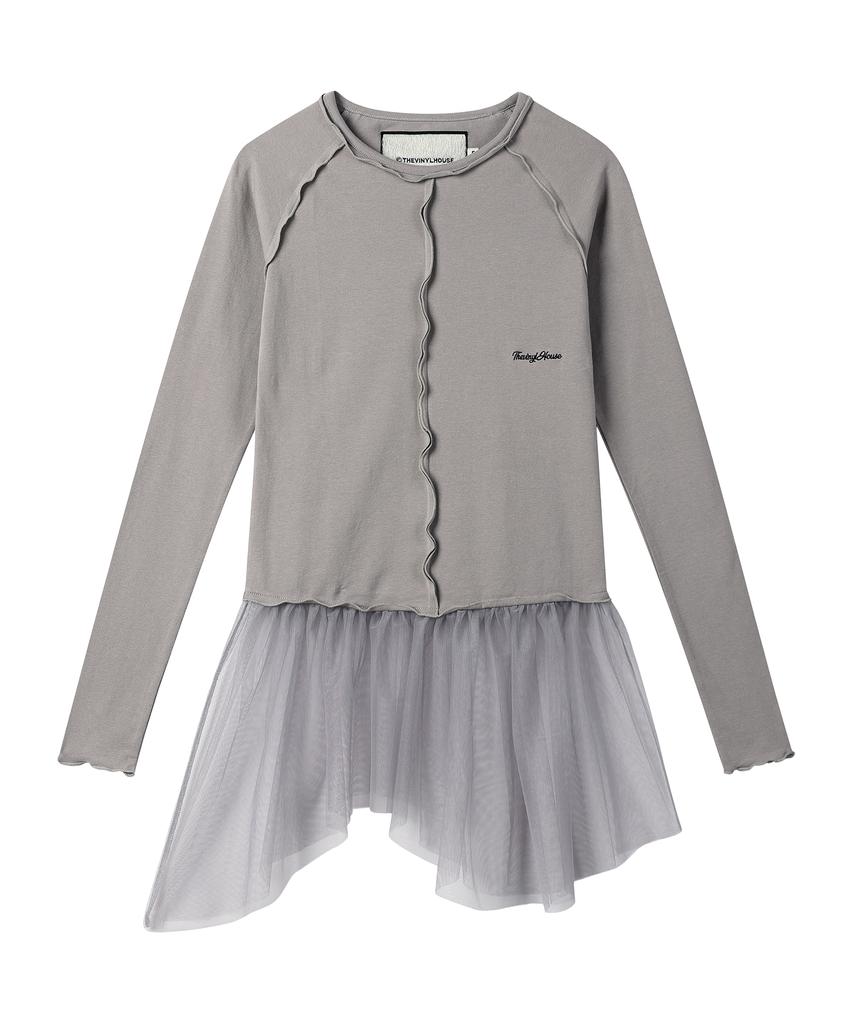 The Vinyl House Mixed Ballerina One Piece (W) Gray