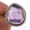 Натуральный Аметрин Драгоценный камень Ручной работы 925 Проба Серебро Кольцо Размер 6 f6H26