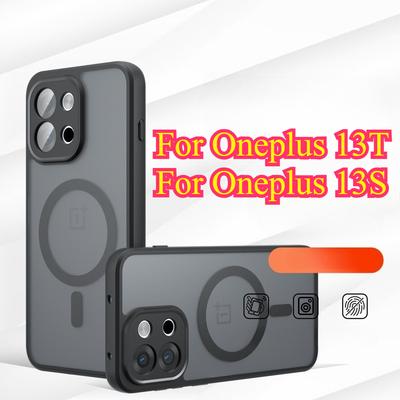 Для Oneplus 13T 13S Magsafe Магнитный акриловый матовый чехол Для Oneplus 13R 12R ACE 5 Pro Ударопрочный прозрачный чехол Жесткий бампер