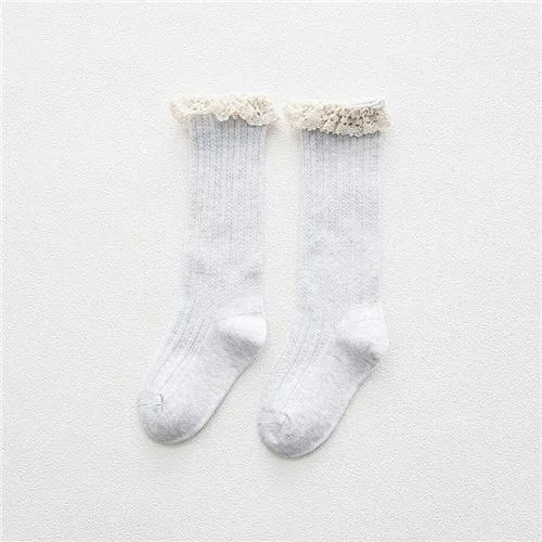 Хлопковые детские носки принцессы для девочек, модные детские гольфы с кружевом, детские гетры, весна-осень, От 0 до 5 лет