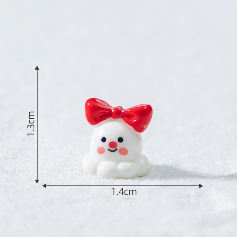 1/4 шт. Рождественская елка Санта Клаус Снеговик Лось Пингвин Колокольчик Миниатюрные ландшафтные украшения Дом Новый год Рождество Кукольный домик Декор