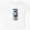 Mercedes Benz CLK GTR Silver Arrow Top View Vector Illustration Kids T-Shirt