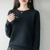 Round-neck Knitted Long-sleeved Women's Loose Base Layer Sweater