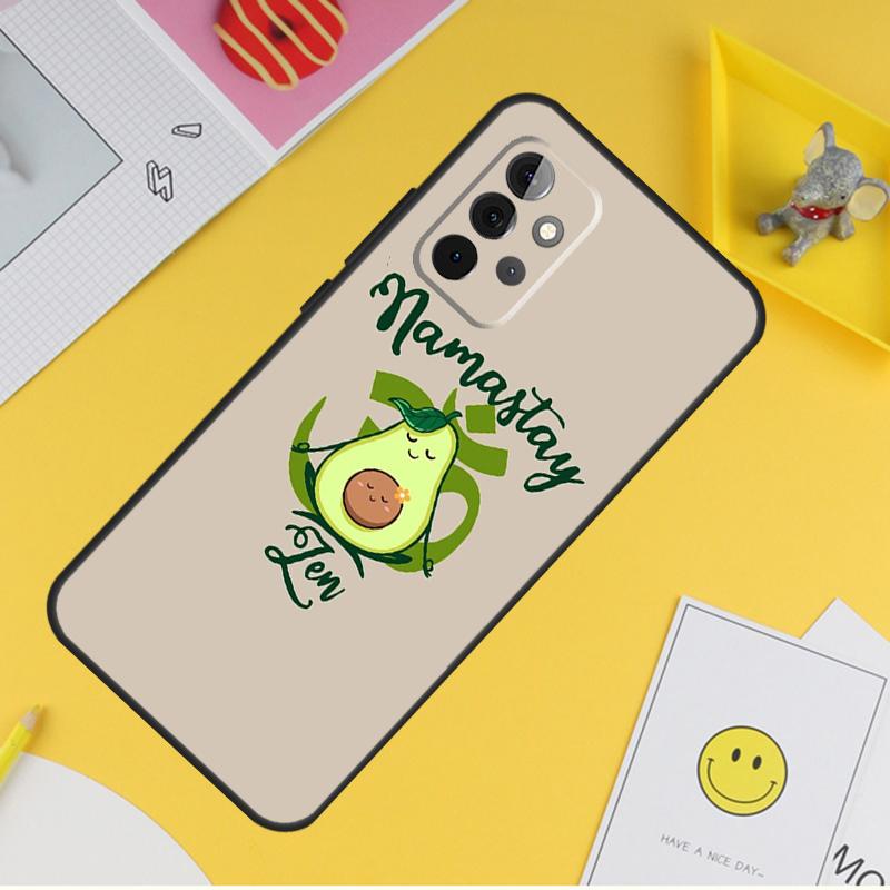 Avocado Yoga Funny Pattern Phone Case For Samsung Galaxy A53 A33 A13 A12 A32 A52 A14 A34 A54 A15 A25 A35 A55 A71 A51