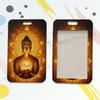 Buddha Belief Art Badge Holder Pass Bus Work Card Cover Chest Pocket Students Card Holder Small Gift