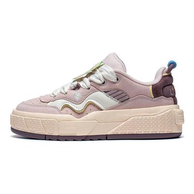 Li Ning 001 Unblock износостойкие нескользящие отскакивающие низкие спортивные повседневные туфли женские кроссовки фиолетовые AGCT096-3