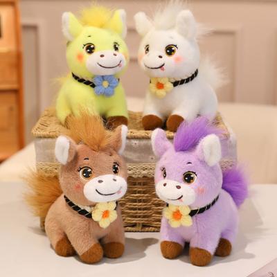 Кукла Лошадь Плюшевая Игрушка Год Лошади Благоприятное Значение Брелок Подвеска ПП Хлопок Наполнитель Кукла Домашний Автомобильный Декор