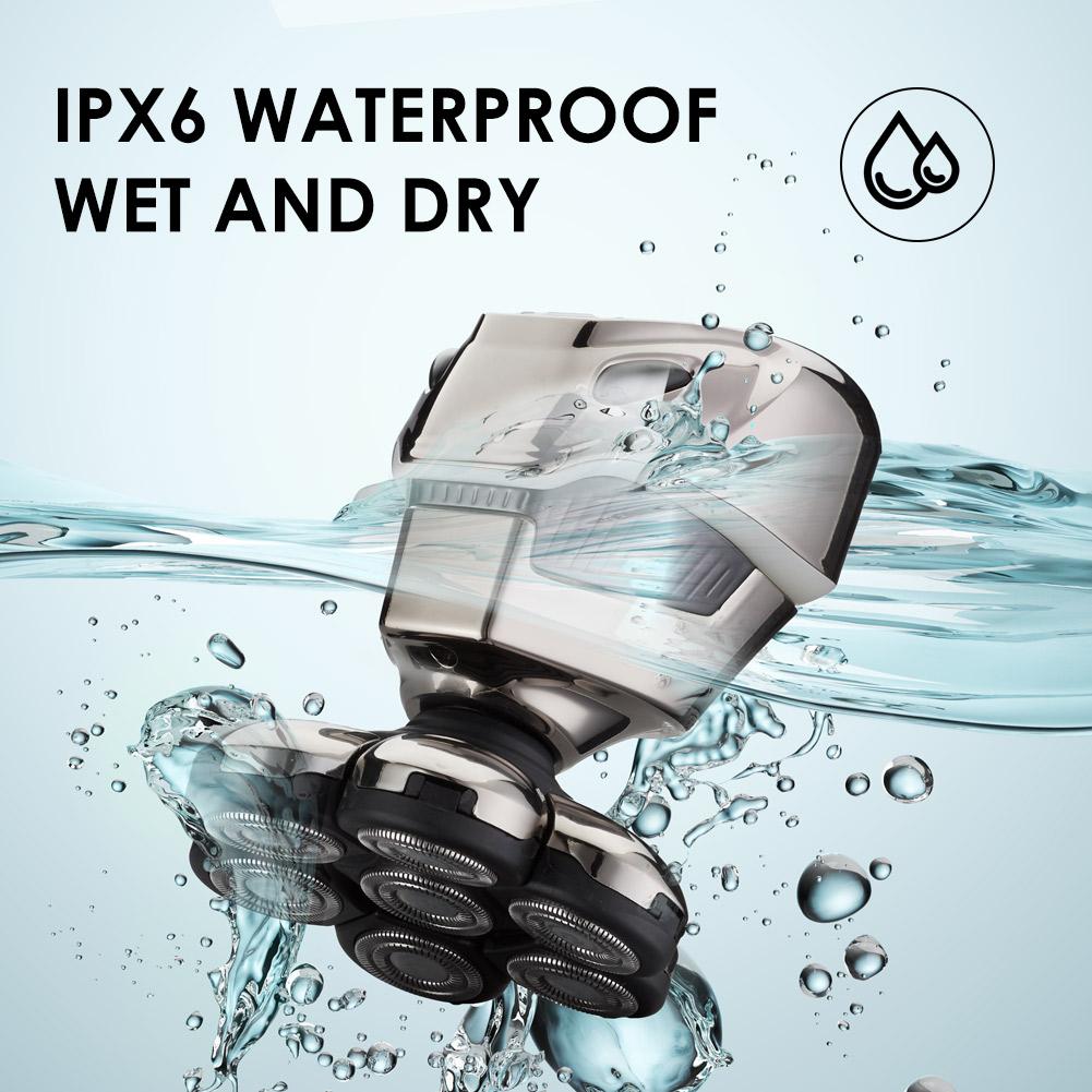 Razors for Men 5 In1 Bald Head Shaver 7 Head Electric Razor for Men Face and Head Smooth Waterproof Cordless