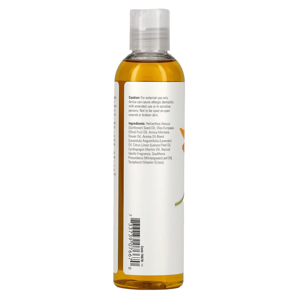 Now Foods Solutions, Arnica Soothing Massage Oil, 8 Fl Oz (237 Ml)