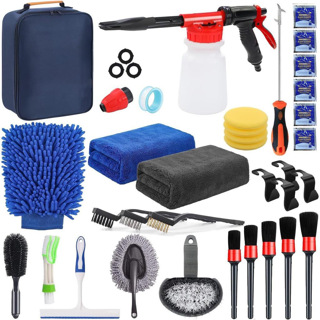 Electric Drill Car Cleaning Brush Set - Wheel Hub & Polishing Disc Brushes