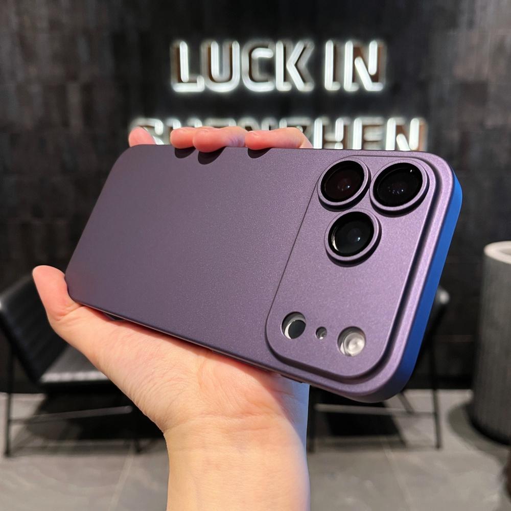 Luxury Plating Color Ultra Thin Matte PC Case for iPhone 17 Air 16 15 14 13 12 11 Pro Max Glass Camera Protecti Shockproof Cover
