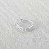 925 Silver Plated Hypoallergenic Letter C Type Zircon Clip Earrings Punk Rock Rhinestone No Hole Clip Ear Women's Jewelry Gift